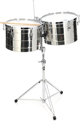 Latin Percussion Tito Puente 15-inch and 16-inch Thunder Timbs - Stainless Steel