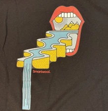 Smartwool Serotonin River Graphic Black S/S T-Shirt UNI Large  Merino Blend NWT