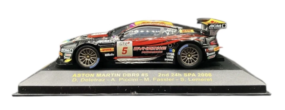 Ixo 1/43 Aston Martin DBR9 #5 2nd 24hs SPA 2006 Deletraz  Piccini #GTM049 - Image 2 of 4