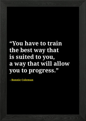 Ronnie Coleman Zitate gerahmtes Wandbild Poster Leinwanddruck Bild