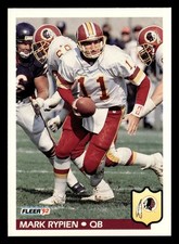 Mark Rypien 1992 Fleer #428 Washington Redskins FREE SHIPPING *091