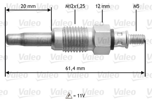 Fits VALEO 345108 GLOW PLUG