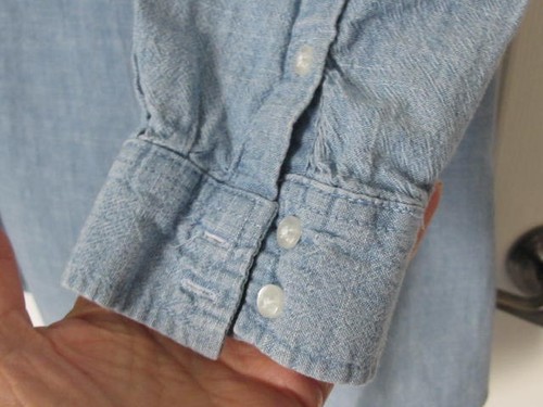 Abito Camicia Denim Blu Bit & Bridle Tg M Lungo Rotolo Tab Maniche Tasche Frontali - Foto 3 di 12