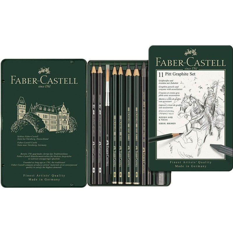 Crayons graphite Pitt Faber-Castell à mine incassable SV