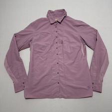 Mountain Hardwear Shirt Womens Size 10 Pink Long Sleeve Hiking Safari Nylon