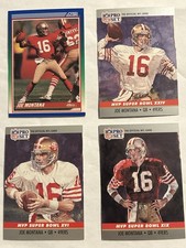 Joe Montana Football Card Lot (4) 49ers Vintage/90s NFL Collection