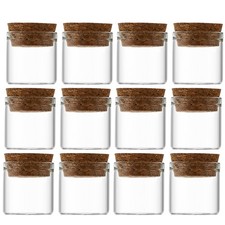 12 Pcs Mini Bouteille en Verre avec Liège Petit Bouchon pour Liquides