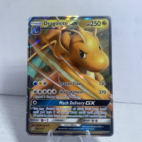 Dragonite GX Unified Minds 152/236 Ultra Rare Holo Pokémon Card Near Mint