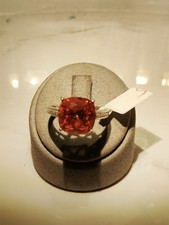 sterling silver ring 925. red gemstone. 4.13g size R.5. hallmark 