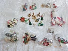 VINTAGE LOT OF CHRISTMAS SINGLE COSTUME JEWELRY EARRINGS
