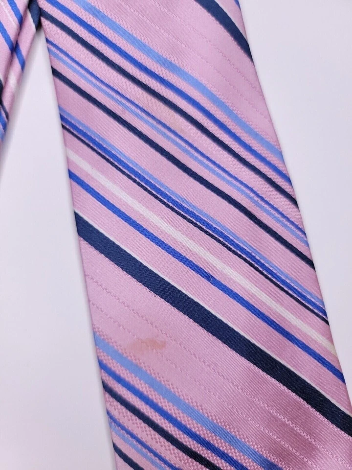 Class Club Mens Formal Necktie 51"Lx3"W Pink/Blue Neck Tie - Image 2 of 4