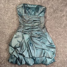 Jessica McClintock Mini Dress 2 Green Blue Iridescent Prom Dress Vintage