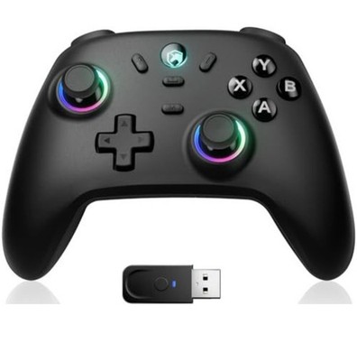 Echtpower Wireless Controller Hall Joysticks Black for PC Switch Android iOS