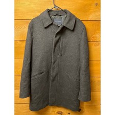 Banana Republic Men's Charcoal Wool Blend Peacoat Small Business Sophisticated