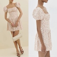 Reformation Marielle Puff Sleeve Dress in Fresa Floral Print Size 4