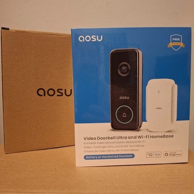 AOSU Video Doorbell Ultra & WiFi Homebase, HD, 2-Wege Talk, ORIGINAL & VERSIEGELT