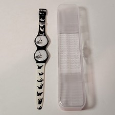 HTF Very Rare Vintage 1990s Limited Edition Double Hands Swatch Wrist Watch