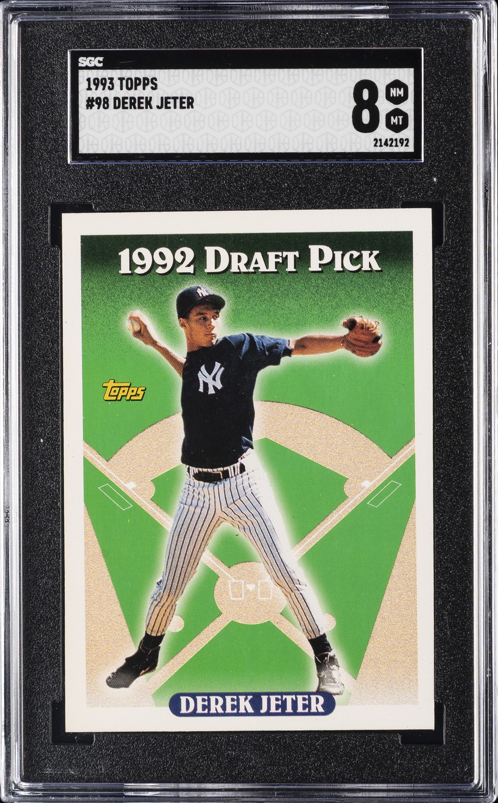 1993 TOPPS #98 DEREK JETER SGC 8