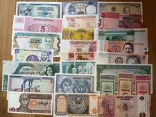 Banknoten Geldscheine, alle Welt, 50 St&uuml;ck, bankfrisch UNC Konvolut 1