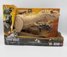 Figura de acción rugiente Mattel Jurassic World Dino Trackers Tyrannosaurus Rex ¡NUEVA!