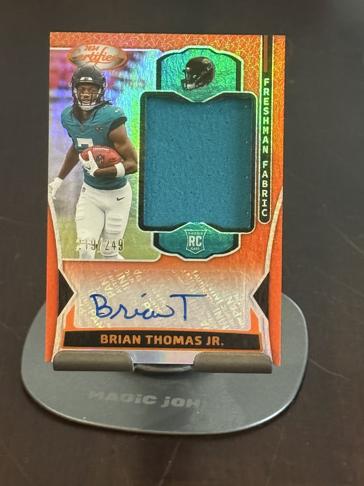 2024 Certified Brian Thomas Jr. Freshman Fabric RC Jersey Orange Auto #/249 Jags