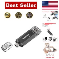 Portable 128GB USB C & USB 3.0 Flash Drive - Effortless Data Storage & Transfer