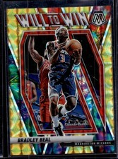 2020 Will to Win Bradley Beal #5 Mosaic Reactive Yellow /99 Washington Wizards