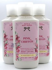 BATH BODY WORKS PINK CHIFFON BODY LOTION 8 FL OZ LOT OF 3 PCS