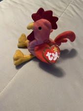 Ty Teenie Beanie Babies Strut the Rooster Plush Beanbag Retired 1997