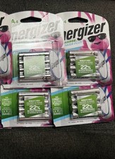4 pks ENERGIZER AAA Rechargeable Power Plus NiMH Batteries Read FREE SHIP