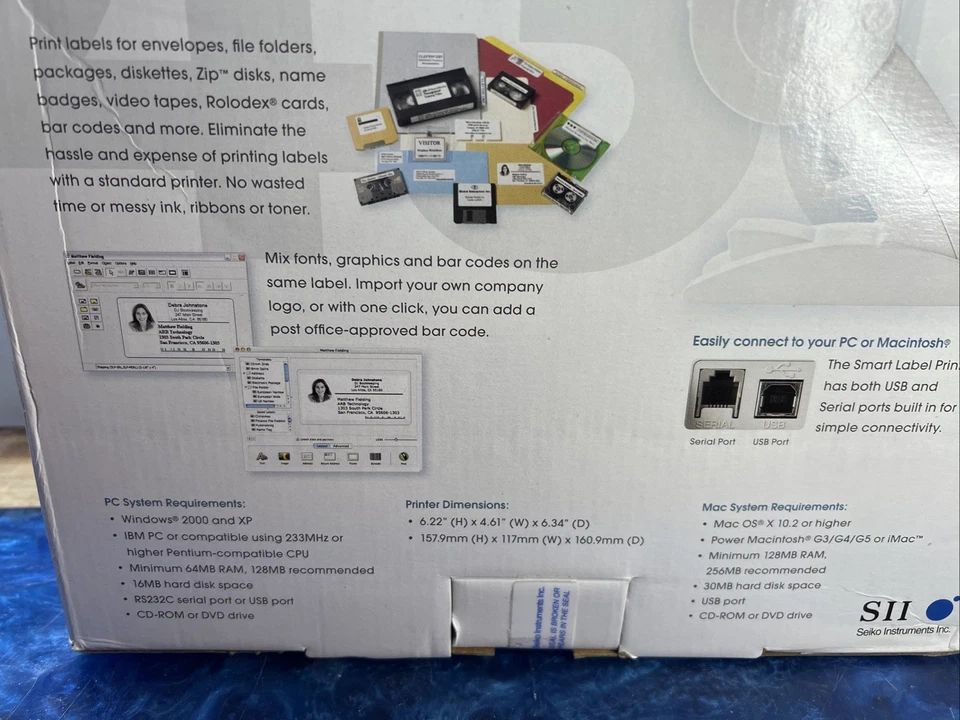 NEW Seiko Instruments SLP430 Smart Thermal Label Printer 2” Model High Speed - Image 4 of 4