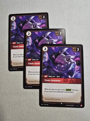 3x Gem Jammer 007/221 - Spiritforged Normal NM - Riftbound Playset 