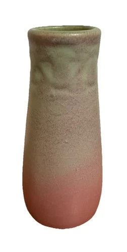 Rookwood 1915 Matte Green Over Rose Glaze 6” Vase Form #2111 Excellent Marked