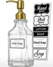 Lotion., Hand soap, Dish Soap Dispenser for Kitchen Bathroom Soap, Refillable
