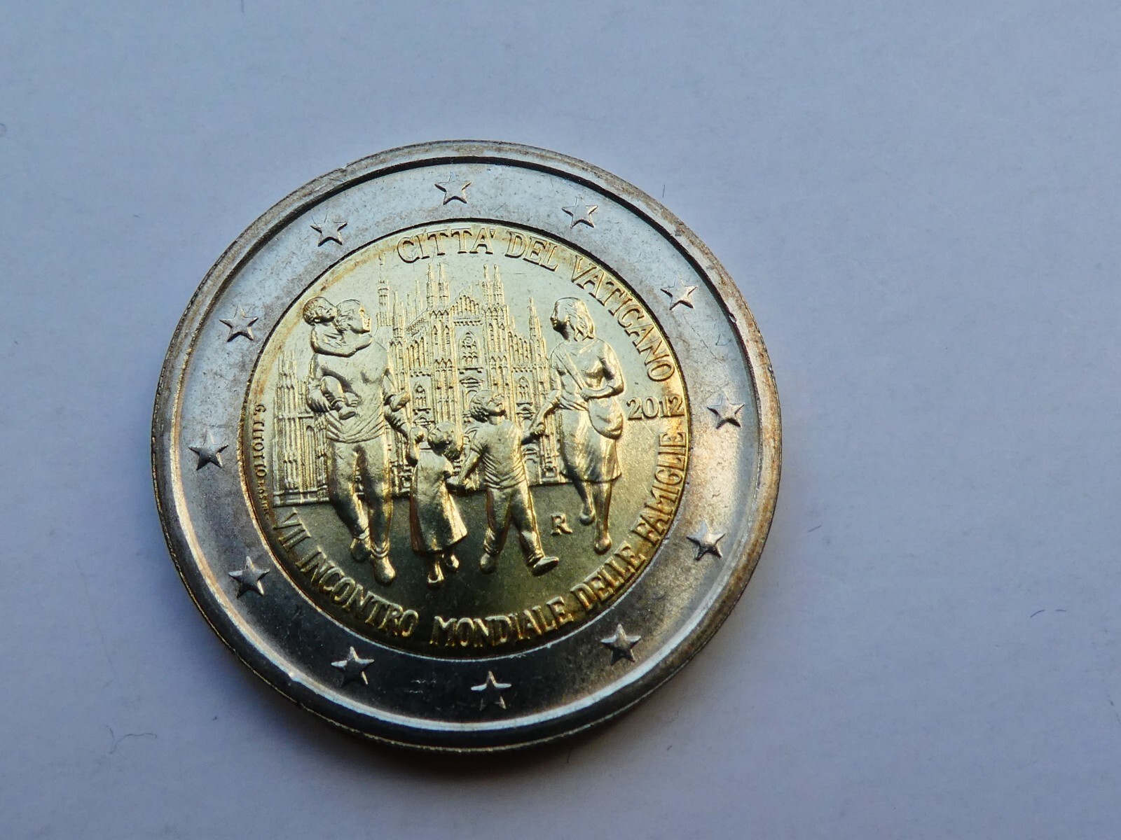 Vatican, 2 euros, 2012, Rencontre mondiale des familles à Milan, original