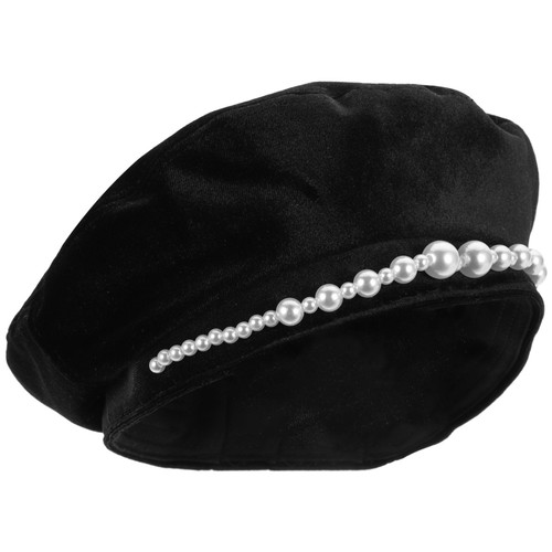 1Pz Cappello Donna Tutto Abbinato Elegante Berretto Perla Cappello Moda Donna Berretto Donna Cappello - Foto 11 di 12