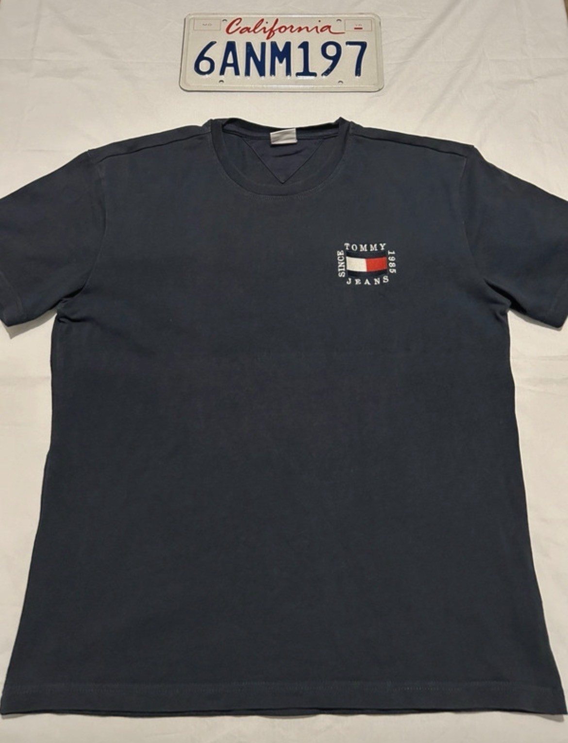Tommy Jeans T-shirt Uomo Blu XL Since 1985 Logo Stampa Girocollo Cotone