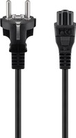 30X Goobay 93586 Netzkabel Mit Schutzkontakt, 1,8 M, Schwarz, (3*0,75 Mm²), 1.8