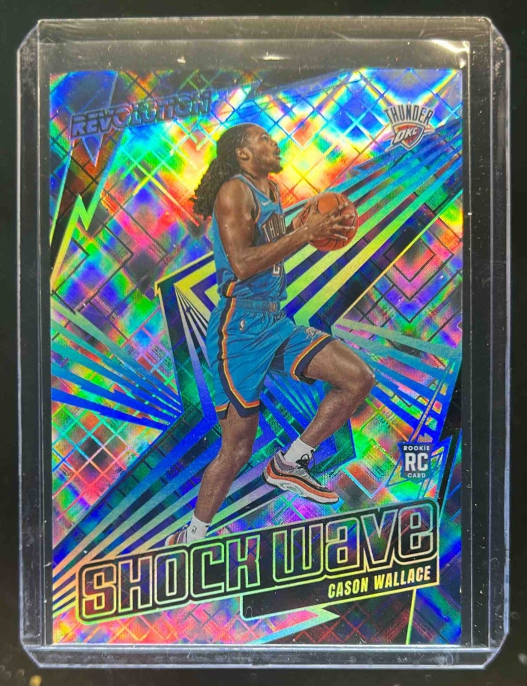 2023-24 Panini Revolution Cason Wallace Shock Wave RC Cosmic #47/99 Thunder