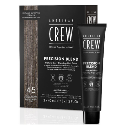 AMERICAN CREW Precision Blend Men's Hair and Beard Color 4/5 Brown 3x40ml