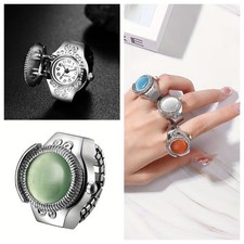Ring Watch Finger Watch Stainless Steel Elastic Retractable Band