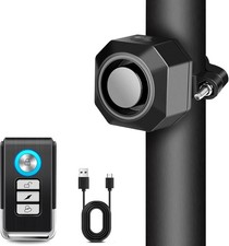 Waterproof Bike Alarm Rechargeable Wireless Anti-Theft Vibration System w/Remote