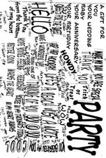 Unmounted Rubber Stamp Plate, Unmounted/Uncut Pink Rubber Stamps