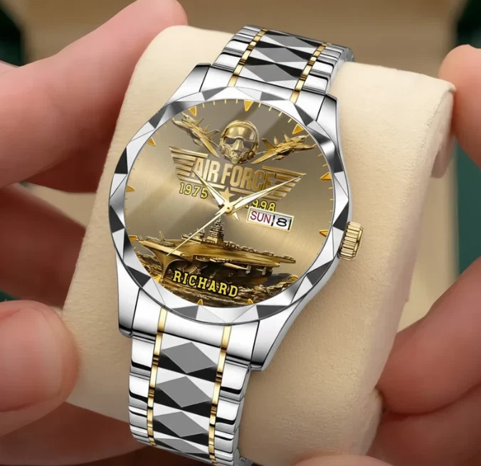 Personalized Military Style Air Force Men Alloy Luxury Quartz Watch