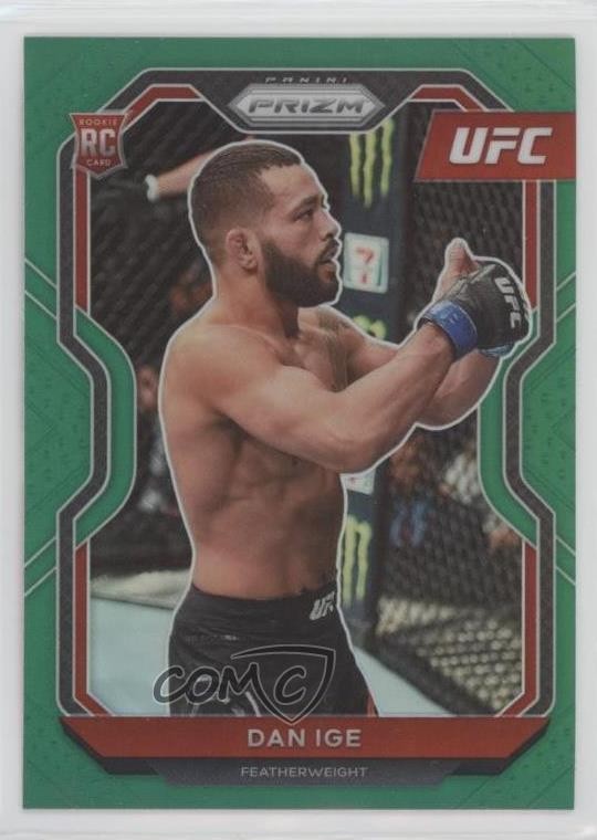 2021 Panini Prizm UFC Green Prizm Dan Ige #70 0u5r