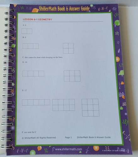 Shiller Math Lesson Book Six - Review Tests Answer Guide 6 - Foto 11 di 11