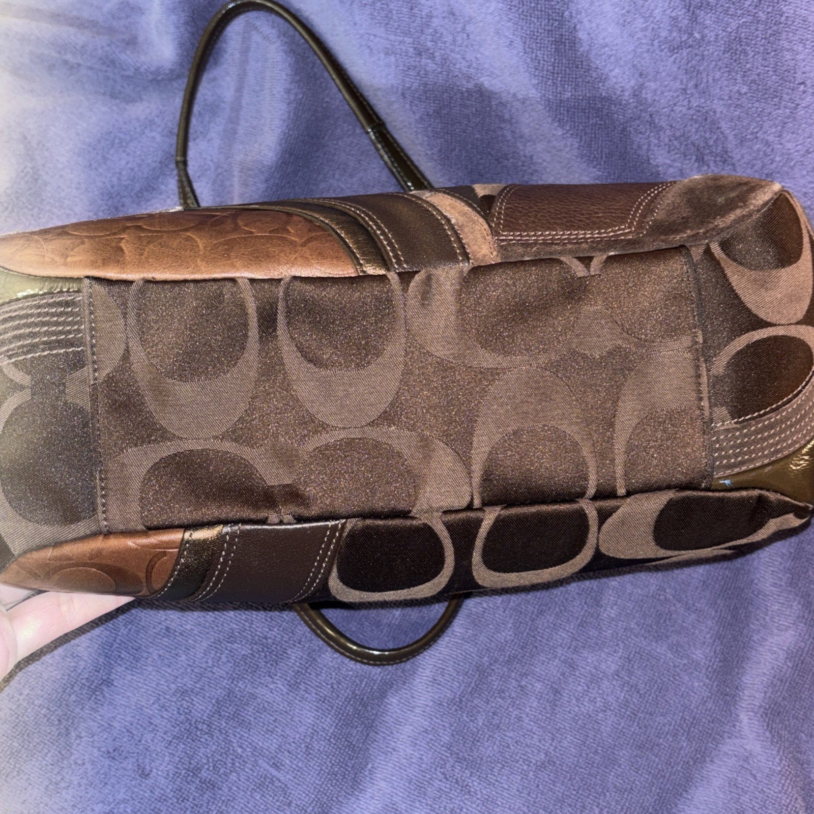 Coach Women's Leather Ocelot Patchwork Chocolate … - image 8