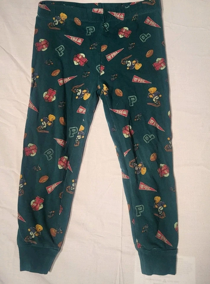Polo Ralph Lauren Pijama Niños Pequeños Talla 3T Verde OSO Dos Piezas Manga Larga Foto 4 de 4
