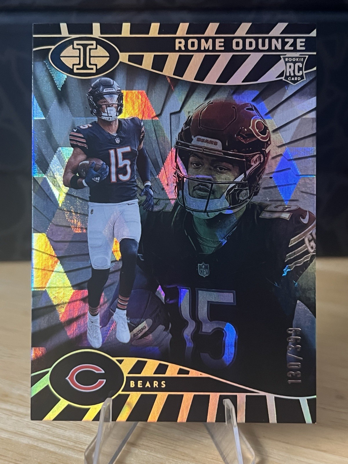 2024 Panini Illusions - Rome Odunze #14 Trophy Collection Cubic /399 (RC)