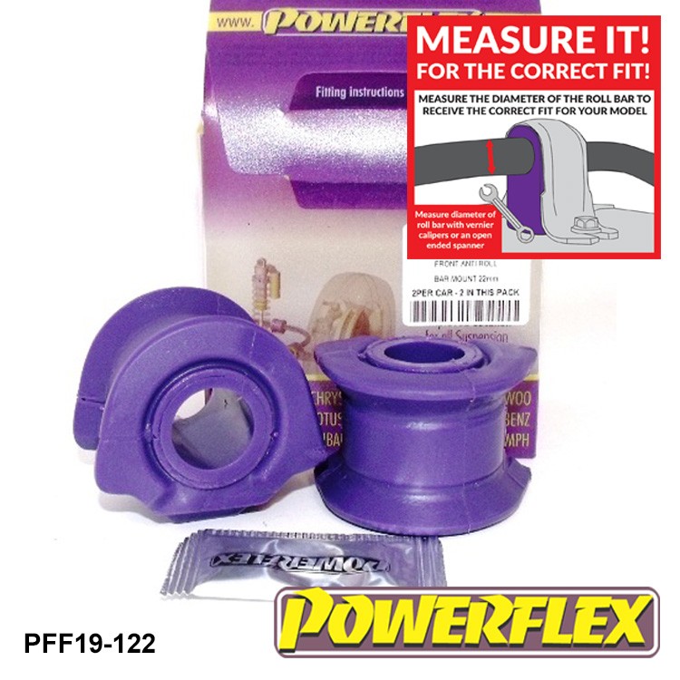 PFF19-122 Powerflex Road Front Anti Roll Bar Bushes 22mm